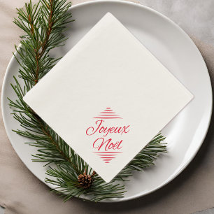 Joyeux Weihnachten - Weihnachtswünsche Serviette