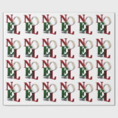 Joyeux Weihnachten Wrapping Paper, Frohe Weihnacht Geschenkpapier (Flach)