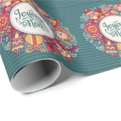 Joyeux Weihnachten Wrapping Paper Geschenkpapier (Rolleneckpunkt)
