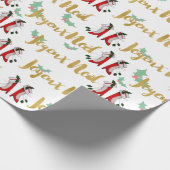 Joyeux Weihnachten Wrapping Paper Geschenkpapier (Ecke)