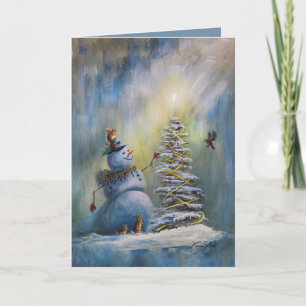 Joyfoy Licht - Schneemann Weihnachten Karte