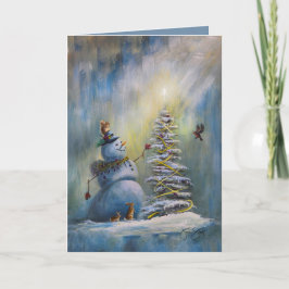 Joyfoy Light - Snowman Christmas Karte