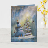 Joyfoy Light - Snowman Christmas Karte (Gelbe Blume)