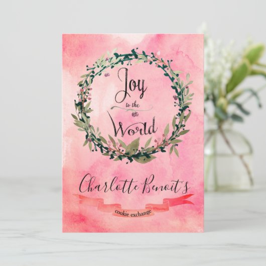 Joyful 2 Cookie Exchange Einladung (Stehend Vorderseite)