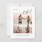 Joyful 3 Foto Moderne frohe Weihnachten glücklich (Vorderseite)