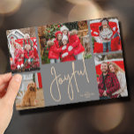 JOYFUL 5 Foto Weihnachten<br><div class="desc">Die Weihnachtskarten mit mehreren Fotos tragen Ihre Namen und das Wort "Joyful" in schicker Schrift auf einem einzigartigen grauen Gitterhintergrund. Laden Sie einfach Ihre Lieblings-5 Fotos hoch und fügen Sie Ihre Personalisierung auf der Rückseite. Wählen Sie High Definition für beste Foto-Qualität. Der Live Design Service hilft Ihnen bei der Gestaltung...</div>