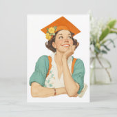 Joyful Abschluss Day Portrait Einladung (Stehend Vorderseite)