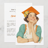 Joyful Abschluss Day Portrait Einladung (Vorne/Hinten)