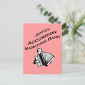 Joyful Accordion Marching Band Postkarte (Stehend Vorderseite)