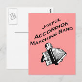Joyful Accordion Marching Band Postkarte (Vorne/Hinten)