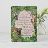 Joyful African Jungle Einladung (Stehend Vorderseite)