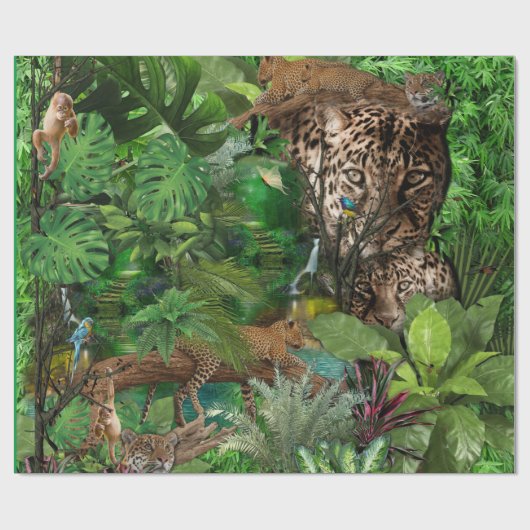 Joyful African Jungle Geschenkpapier (Flach)