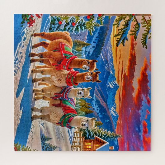 Joyful alpacas puzzle (Horizontal)