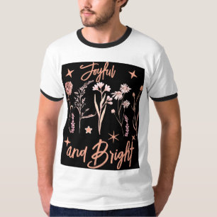 Joyful and Bright Wildblume Design - Boho Floral T-Shirt