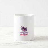 Joyful ANGESAGT HIPPO HOORAY MOO DENG Hippo Theme Kaffeetasse (Mittel)