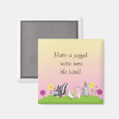 Joyful Animal Musicians Magnet (Vorderseite/Rückseite)