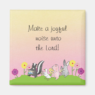 Joyful Animal Musicians Magnet