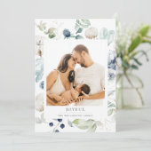 Joyful Arctic Winter Botanisches Foto Feiertagskarte (Stehend Vorderseite)