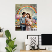 Joyful Baby Dusche mit Mama und Vater Poster (Heimbüro)