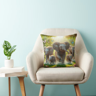Joyful Baby Elephant Kissen
