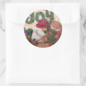 Joyful Bars Weihnachtskranz Runder Aufkleber (Tasche)