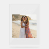 Joyful Beach Romantic Photo Acrylschild (Vorderseite)