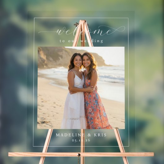 Joyful Beach Romantic Photo Acrylschild (Neutral)