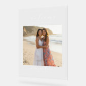 Joyful Beach Romantic Photo Acrylschild (Winkel)