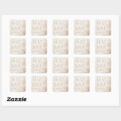 Joyful Beige Watercolor Wedding Sticker (Blatt)
