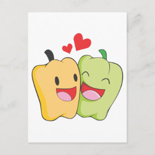 Joyful Bell Pepper Lovers Postkarte