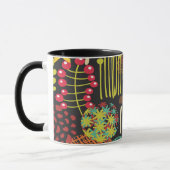 Joyful Birds in a Colorful Garden Mug Tasse (Links)