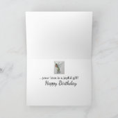 Joyful Birthday Friend Hummingbird Wings Elegant Karte (Innenseite)