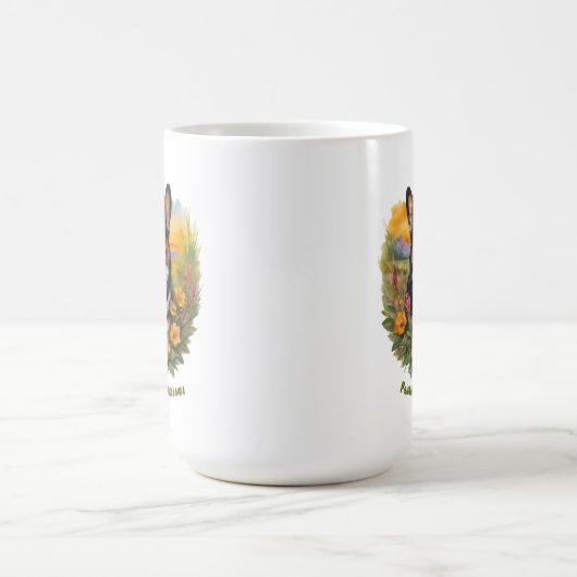 Joyful Black Corgi Kaffeetasse (Mittel)