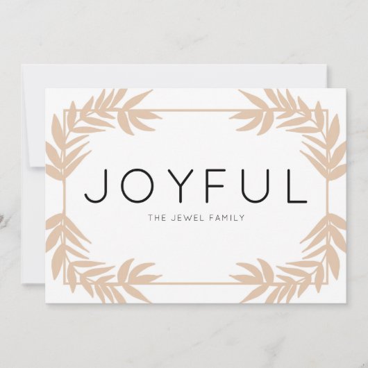 Joyful Blätter Paper Holiday Card Feiertagskarte (Vorderseite)