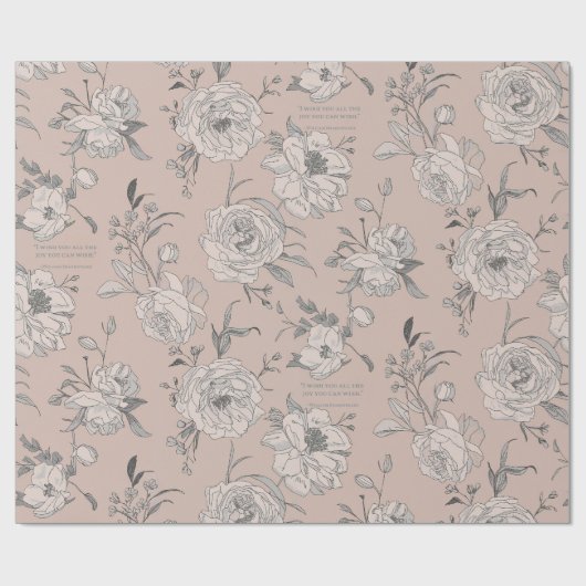 Joyful Blossoms - Shakespeare Wedding Geschenkpapier (Flach)