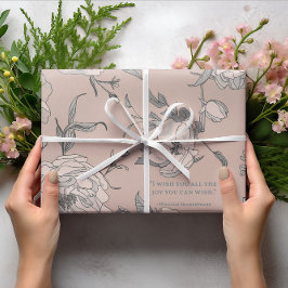 Joyful Blossoms - Shakespeare Wedding Geschenkpapier
