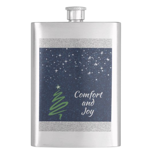 Joyful Blue Abend Flachmann (Vorderseite)