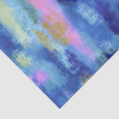 Joyful Blue Abstrakt Art Seidenpapier (Detail)