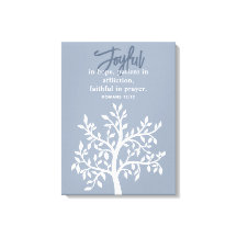 Joyful Blue Bible Verse und einfache Bäume