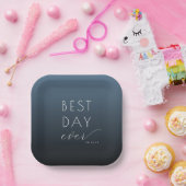 Joyful Blue Gradient Wedding Plates Pappteller (Party)