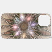 Joyful Blume Abstrakt Beige Brown Fraktal Case-Mate iPhone Hülle (Rückseite / Rechts)