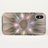 Joyful Blume Abstrakt Beige Brown Fraktal Case-Mate iPhone Hülle (Rückseite (Horizontal))