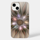 Joyful Blume Abstrakt Beige Brown Fraktal Case-Mate iPhone Hülle (Rückseite)