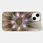 Joyful Blume Abstrakt Beige Brown Fraktal Case-Mate iPhone Hülle (Rückseite (Horizontal))
