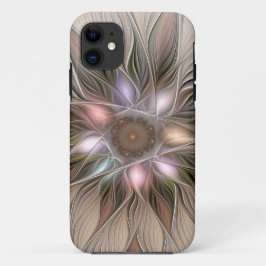 Joyful Blume Abstrakt Beige Brown Fraktal Case-Mate iPhone Hülle