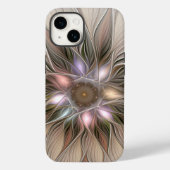 Joyful Blume Abstrakt Beige Brown Fraktal Case-Mate iPhone Hülle (Rückseite)