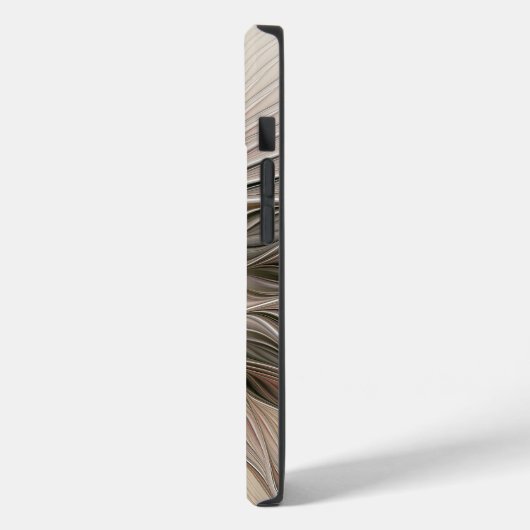 Joyful Blume Abstrakt Beige Brown Fraktal Case-Mate iPhone Hülle (Rückseite / Links)