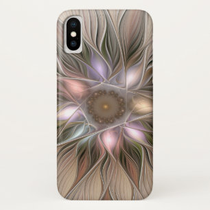 Joyful Blume Abstrakt Beige Brown Fraktal Case-Mate iPhone Hülle