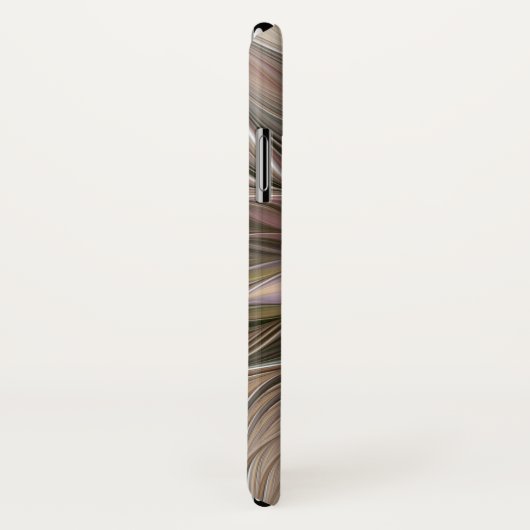 Joyful Blume Abstrakt Beige Brown Fraktal Case-Mate iPhone Hülle (Hinten/Rechts)