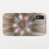 Joyful Blume Abstrakt Beige Brown Fraktal Case-Mate iPhone Hülle (Rückseite (Horizontal))
